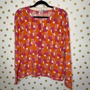 Boden Button Front Heart Cardigan  US 10